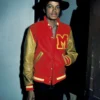 Michael Jackson Thriller Red Varsity Jacket Front Stand