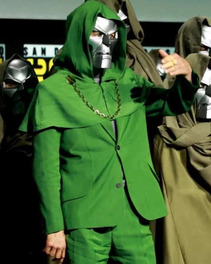 robert downey jr doctor doom green blazer side view