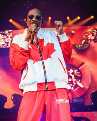 snoop dogg cali to canada tour 2024 flag jacket front view