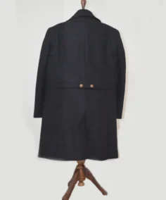 1939 Navy Officer Bridge Coat Shoot IMG Back View - Trendy Leather Jackets