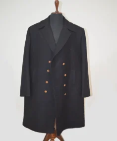 1939 Navy Officer Bridge Coat Shoot IMG Front - Trendy Leather Jackets