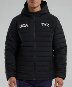 2024 Olympic Team USA Black Puffer Jacket Men