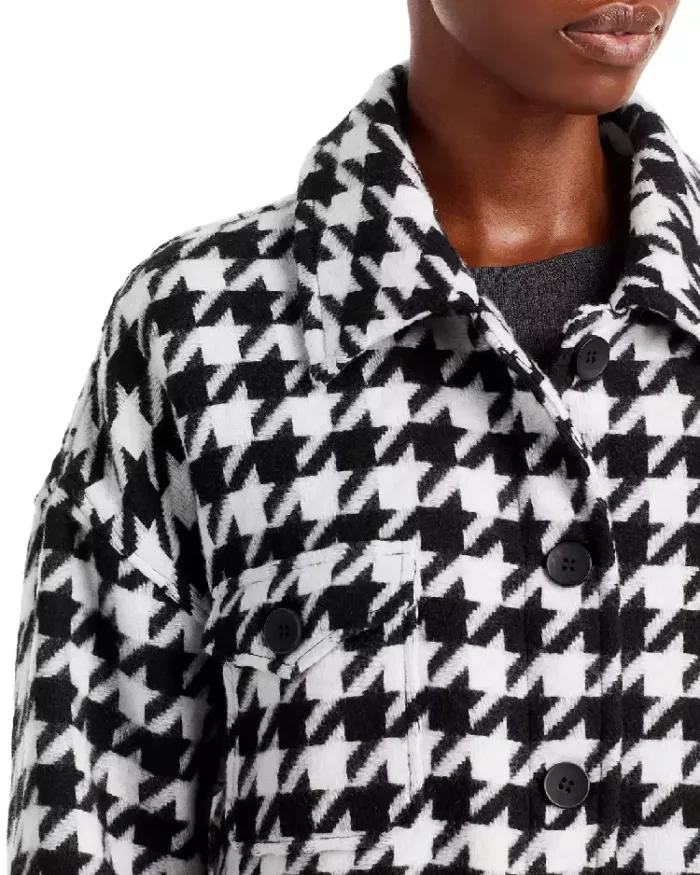 Bagatelle Houndstooth Shirt Jacket Closeup