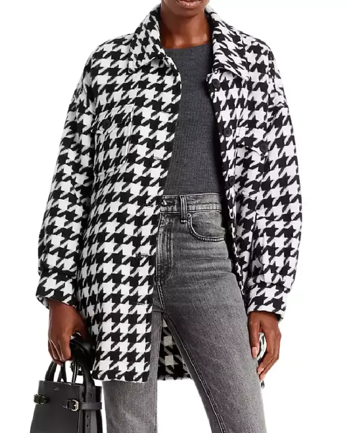 Bagatellbagatelle Houndstooth Shirt Jacket Fronte Houndstooth Shirt Jacket Front