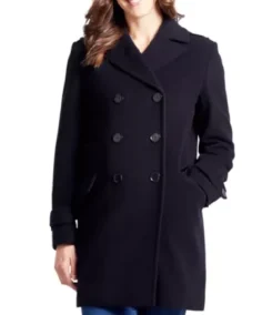 Four Seasons Navy Reefer Coat