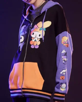 Hello Kitty And Friends Halloween Color-Block Hoodie side view