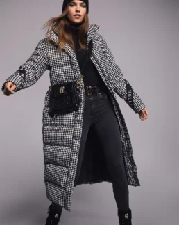 Houndstooth Camden Longline Coat