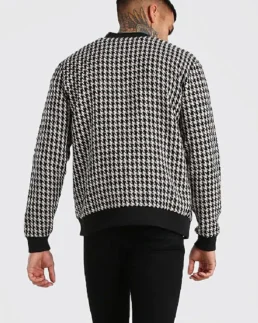 Houndstooth Men's Bomber Jacket back