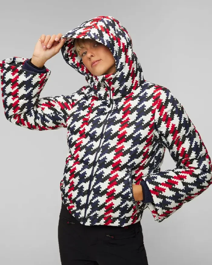 Houndstooth Quilted Ski Jacket