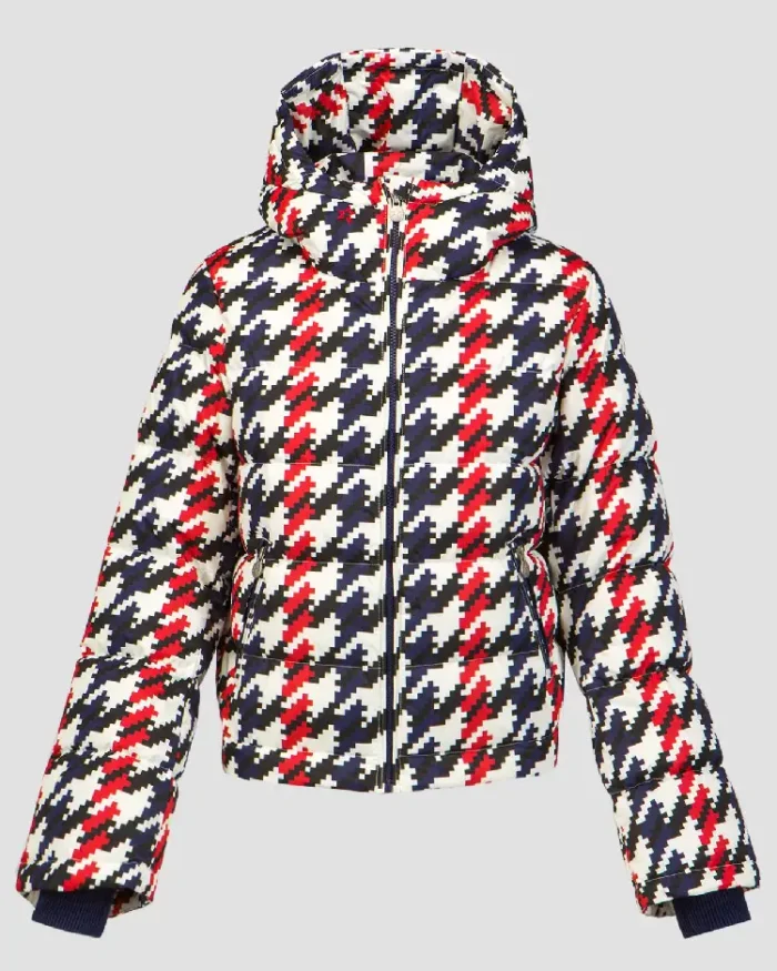 Houndstooth Quilted Ski Jacket Front