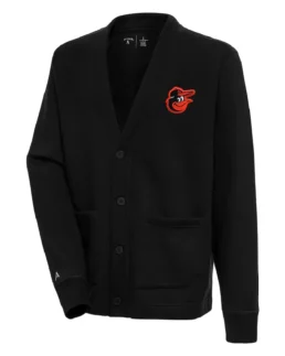 MLB Baltimore Orioles Antigua Steamer Button-Up Cardigan