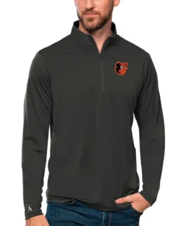 MLB Baltimore Orioles AMLB Baltimore Orioles Antigua Tribute Pullover Top charcoalntigua Tribute Pullover Top charcoal