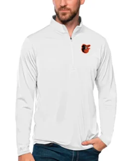 MLB Baltimore Orioles Antigua Tribute Pullover Top white