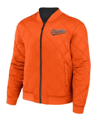 MLB Baltimore Orioles Darius Rucker Reversible Bomber Jacket orange