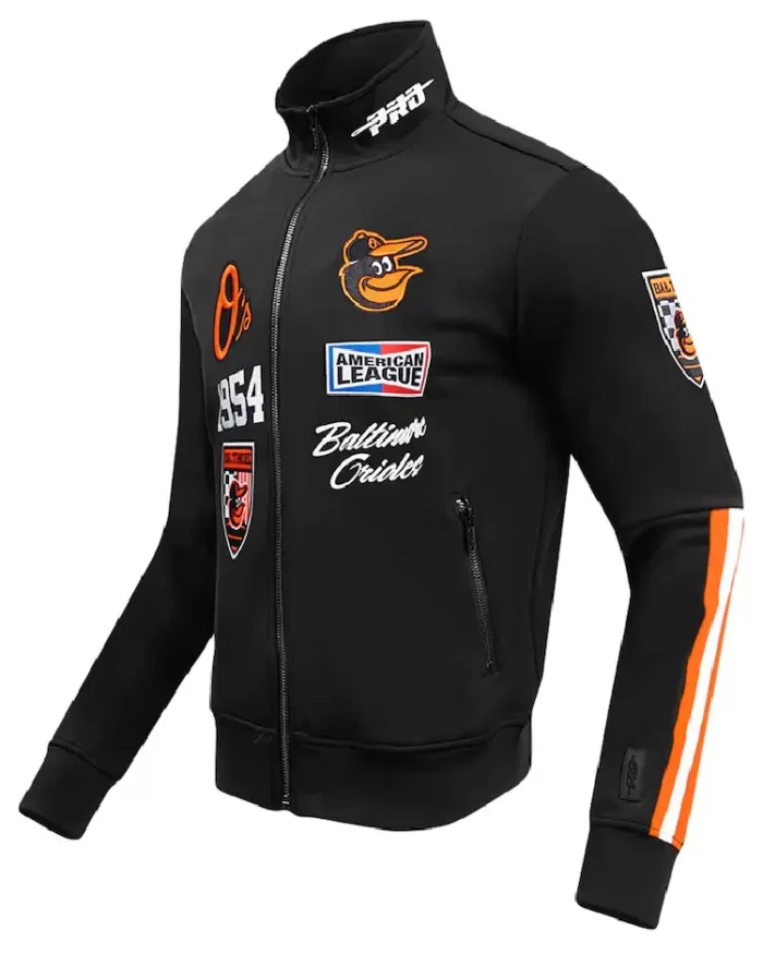 Mlb Baltimore Orioles Fast Lane Track Jacket Side