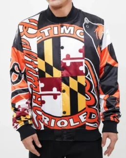 MLB Baltimore Orioles Mashup Satin Jacket