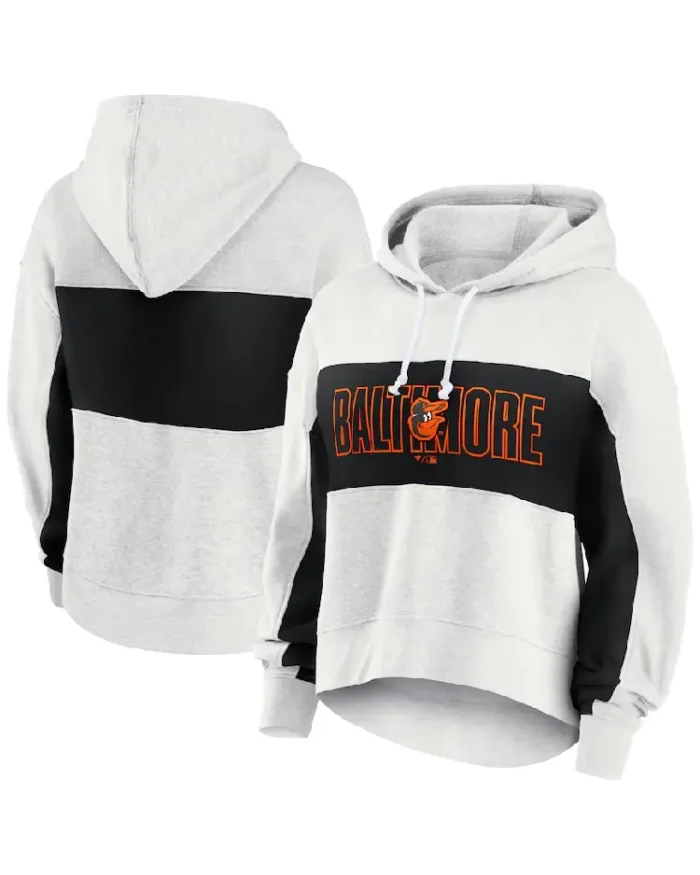 Mlb Baltimore Orioles Oatmeal Up For It Pullover Hoodie Front And Back