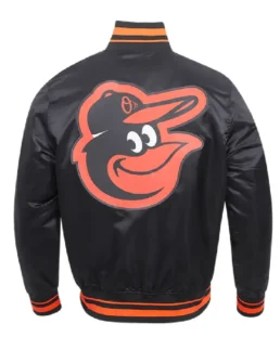 MLB Baltimore Orioles Script Tail Satin Jacket back