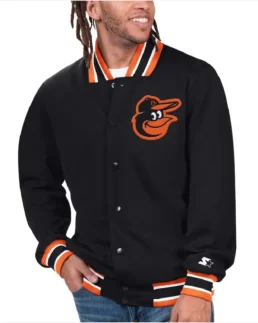 MLB Baltimore Orioles Starter Black Secret Weapon Jacket