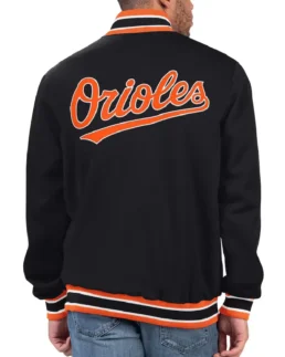 MLB Baltimore Orioles Starter Black Secret Weapon Jacket back