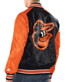 MLB Baltimore Orioles Starter Varsity Satin Jacket back