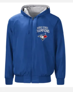 MLB Carl Banks Toronto Blue Jays Southpaw Reversible Raglan Hoodie Jacket blue