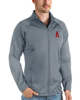 MLB Los Angeles Angels Antigua Golf Jacket grey