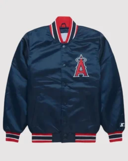 MLB Los Angeles Angels Navy Blue Bomber Jacket