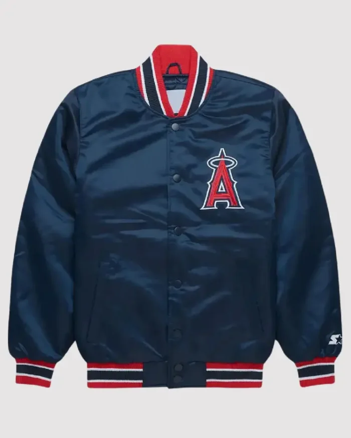 Mlb Los Angeles Angels Navy Blue Bomber Jacket