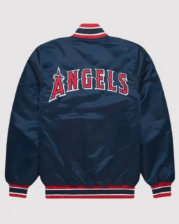 MLB Los Angeles Angels Navy Blue Bomber Jacket back