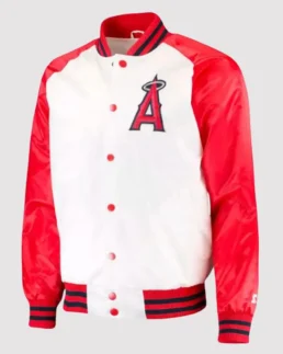 MLB Los Angeles Angels Satin Letterman Jacket