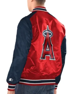 MLB Los Angeles Angels Starter Varsity Satin Jacket back