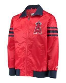 MLB Los Angeles Angels The Captain II Red Varsity Jacket - Trendy Leather Jackets