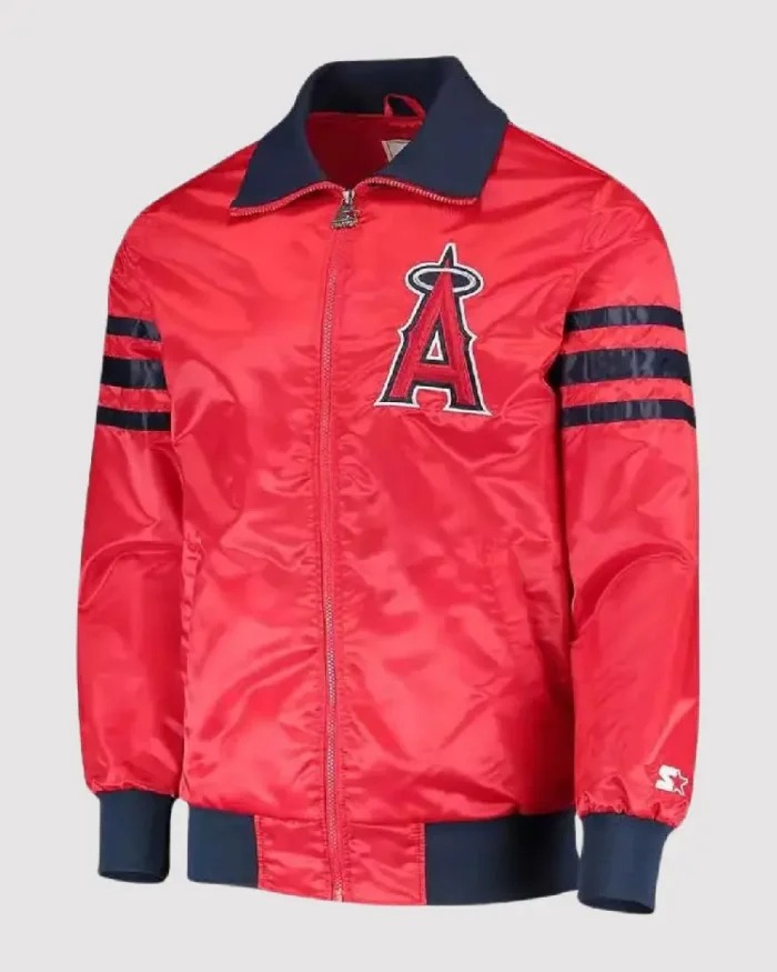 Mlb Los Angeles Angels The Captain Ii Red Varsity Jacket