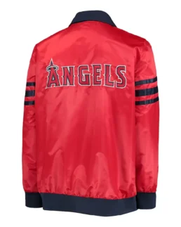 MLB Los Angeles Angels The Captain II Red Varsity Jacket back - Trendy Leather Jackets