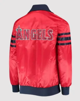 MLB Los Angeles Angels The Captain II Red Varsity Jacket back