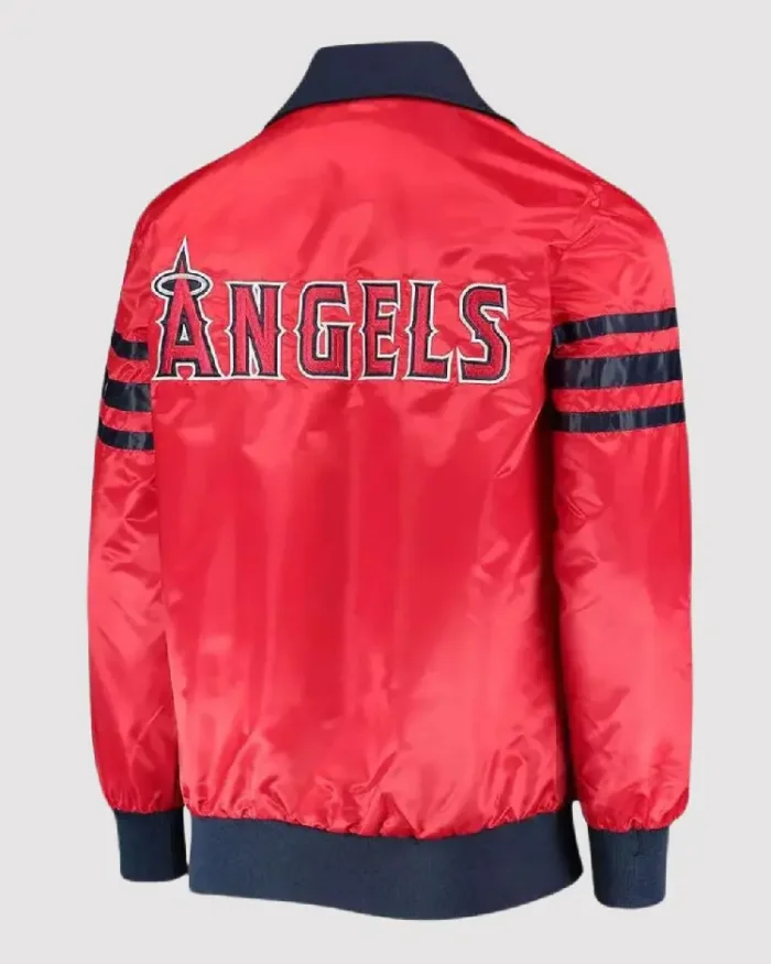 Mlb Los Angeles Angels The Captain Ii Red Varsity Jacket Back