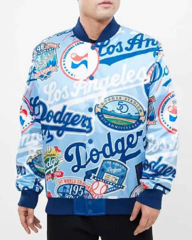 MLB Los Angeles Dodgers AOP Satin Jacket