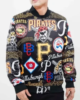 MLB Pittsburgh Pirates AOP Satin Jacket