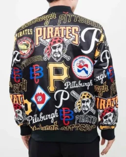 MLB Pittsburgh Pirates AOP Satin Jacket back