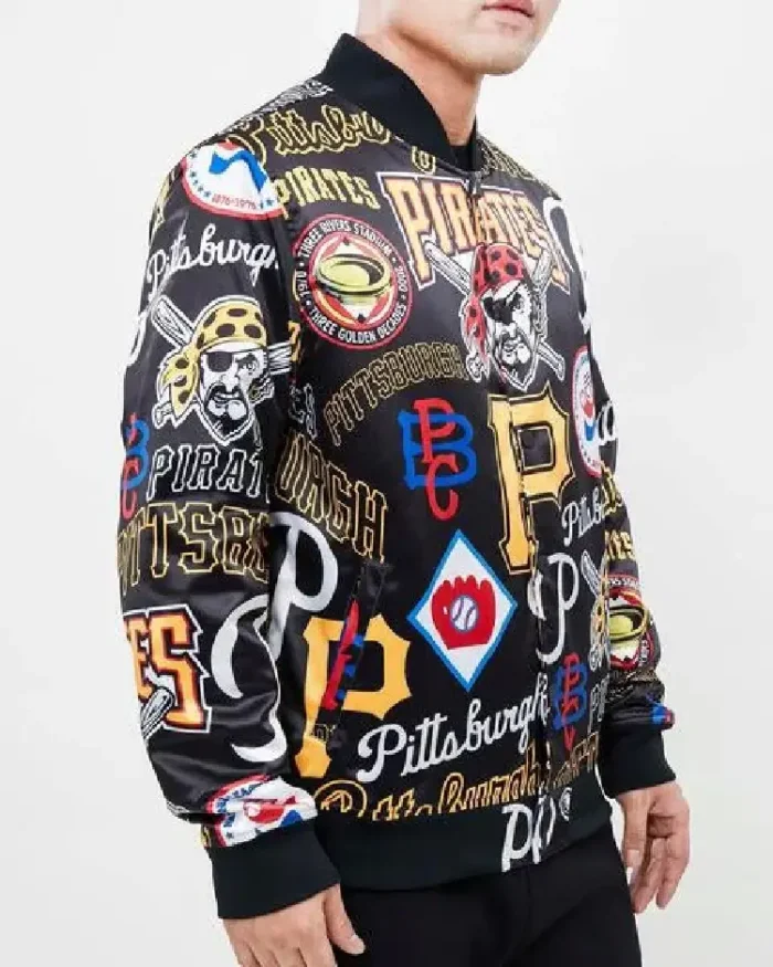 Mlb Pittsburgh Pirates Aop Satin Jacket Side