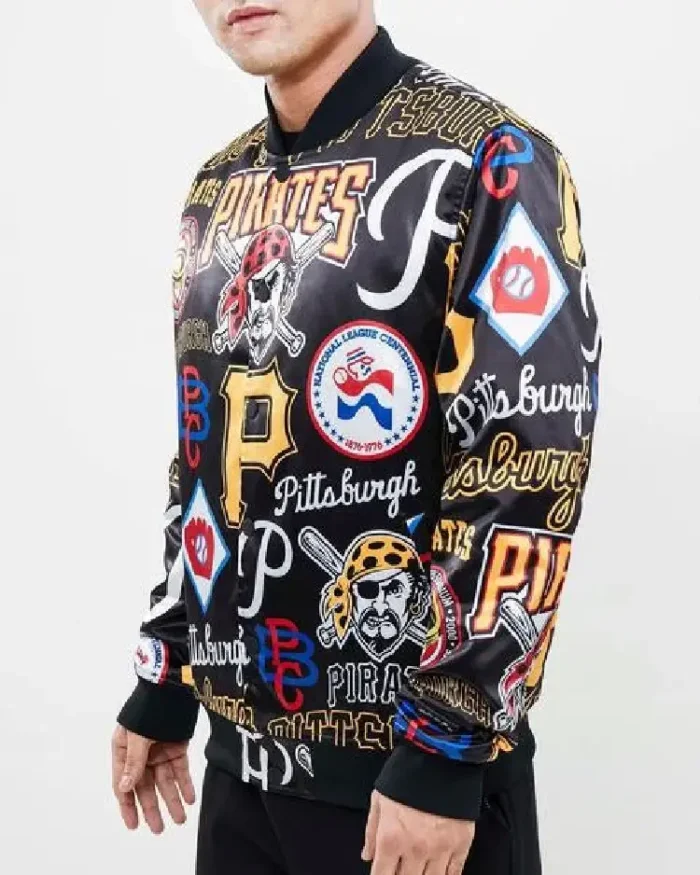 Mlb Pittsburgh Pirates Aop Satin Jacket Side View