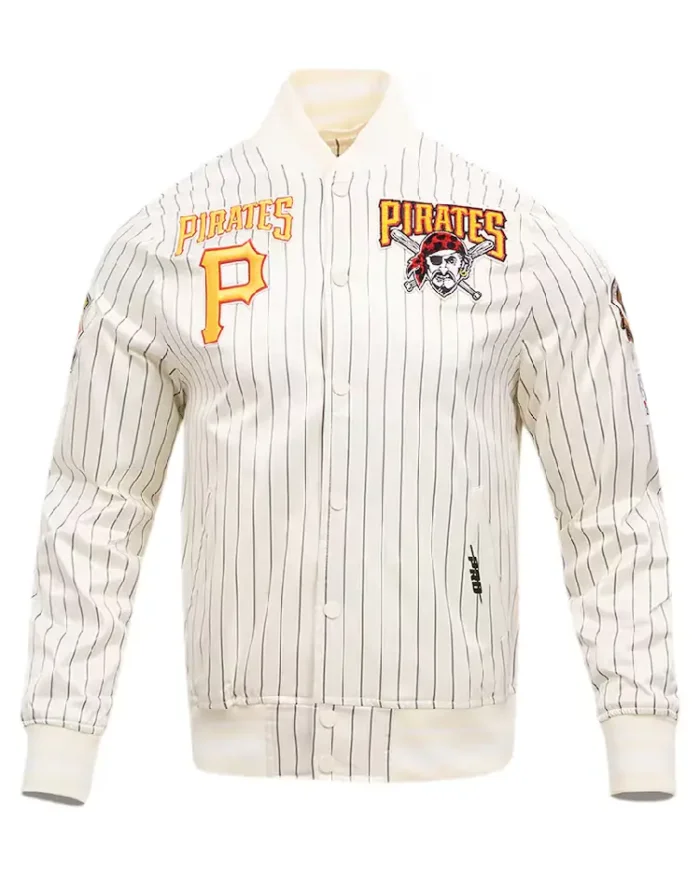 Mlb Pittsburgh Pirates Cooperstown Pinstripe Retro Classic Satin Jacket