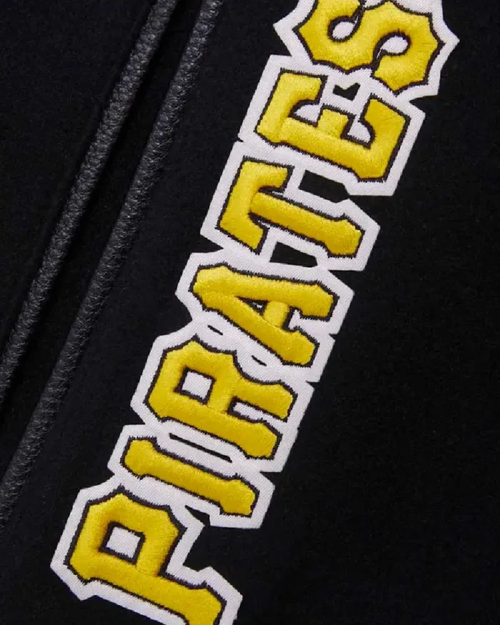 Mlb Pittsburgh Pirates Mash Up Varsity Jacket Closeup View