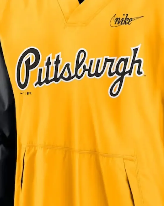 Mlb Pittsburgh Pirates Nike Cooperstown Windbreaker Pullover Top Closeup