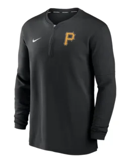 MLB Pittsburgh Pirates Nike Game Time Performance Black Quarter-Zip Top