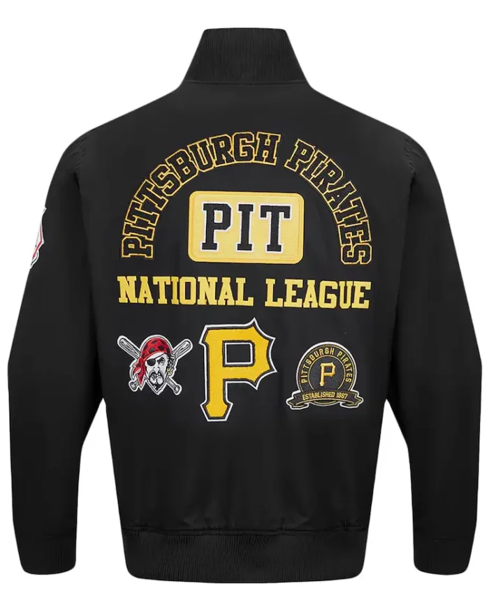 Mlb Pittsburgh Pirates Pro Standard Black Area Code Jacket Back