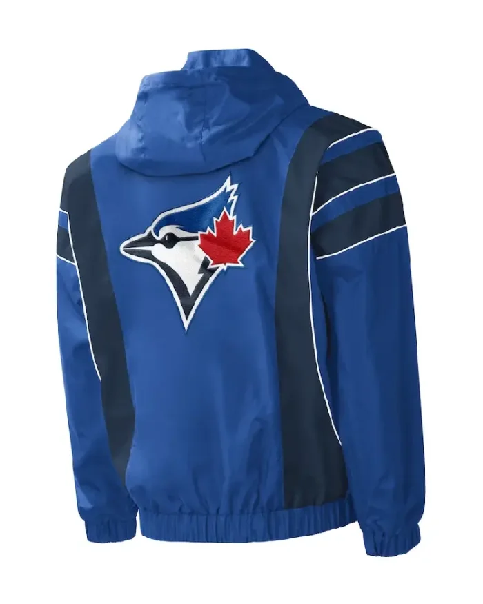 Mlb Starter Royal Toronto Blue Jays Impact Anorak Hoodie Jacket Back