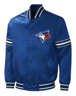 MLB Toronto Blue Jays Midfield Satin Varsity Jacket