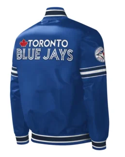 MLB Toronto Blue Jays Midfield Satin Varsity Jacket back